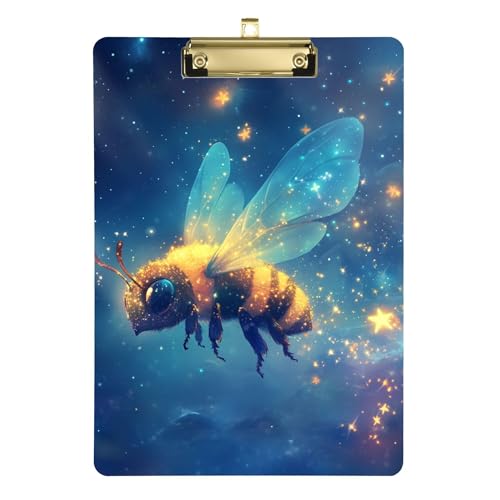 Cute Bee Klemmbretter A4 Größe 31,8 x 22,9 cm Ordner-Klemmbrett mit flachem Profil-Clip für Polizei, Mediziner und Bauunternehmer von Wudan