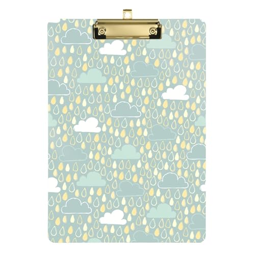 Fashion Cloud Dots Klemmbretter, A4, 31,8 x 22,9 cm, dickes Klemmbrett mit flachem Profil, für Studenten, Lehrer, Coaching, Handel von Wudan