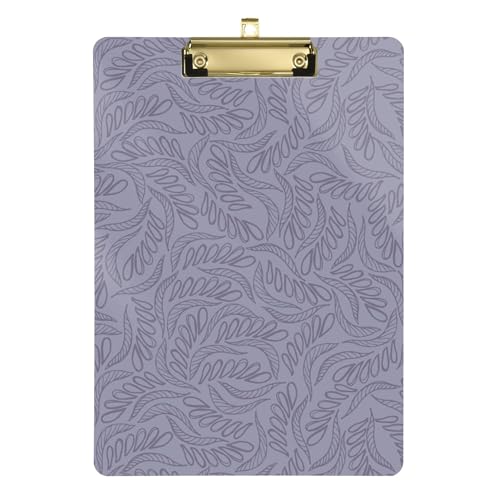 Flowers Taro Klemmbrett-Mappe, A4, 31,8 x 22,9 cm, mit flachem Profil-Clip für Beobachtungsaufzeichnung, Büro, Dokumenten-Organizer, Violett von Wudan