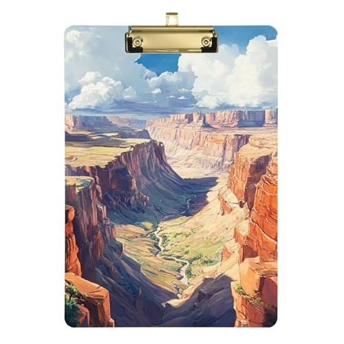 Grand Canyon Ordner mit Klemmbrett, A4, 31,8 x 22,9 cm, Klemmbrett-Ordner mit flachem Profil-Clip für Krankenhaus, Büro, Dokumenten-Organizer von Wudan