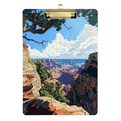 Grand Canyon Ordner mit Klemmbrett, A4, 31,8 x 22,9 cm, dickes Klemmbrett mit flachem Profil-Clip für Trainer, Coachings, Handel und Quest von Wudan