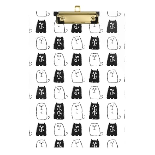 Niedliche Cartoon-Katzen-Klemmbrett-Clips, A4-Größe, 31,8 x 22,9 cm, dickes Klemmbrett mit niedrigem Profil-Clip für Ärzte, Grundschule von Wudan