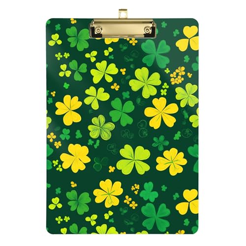 St.Patrick Klemmbrett aus Acryl, A4, 31,8 x 22,9 cm, mit flachem Profil-Clip für Beobachtungsrecorder, Klassenzimmer von Wudan