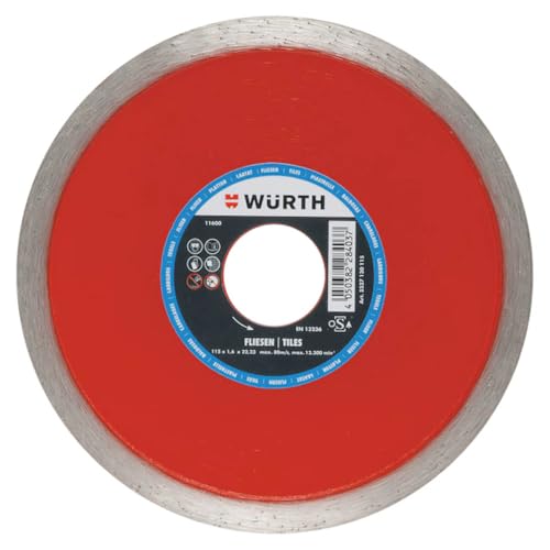 Würth Fliesen Diamanttrennscheibe 125mm Flexscheibe Diamantscheibe Diamant Trennscheibe für gerade Schnitte Fliesen, Stein, Weichklinker, Feinsteinzeug 5527130125 von Würth