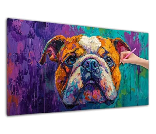 Diamond Painting Erwachsene, Diamant Painting Bilder Hund 30x60cm, DIY Crystal Strass Kreuzstich Stickerei Kunst Diamant Malerei Kit, 5D Diamond Malerei Graffiti für Geschenke, Home Wand Dekor, D-5 von Wuiddnng