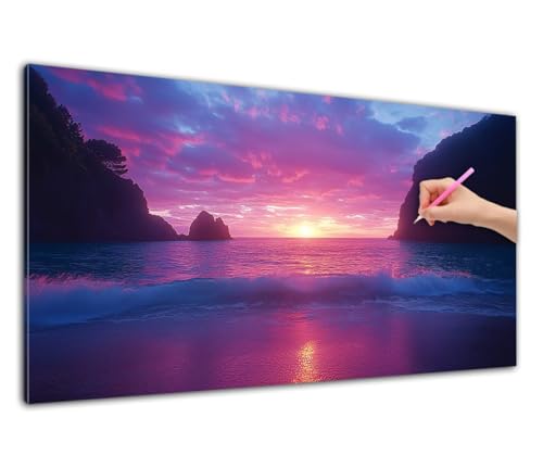 Diamond Painting Sonnenuntergang, Diamond Painting Erwachsene, 5D DIY Strand Diamant Malerei Bilder Cross Stickerei Kits, Bastelset Erwachsene Mosaikherstellung für Wohnzimmer Dekor, (100x200cm) D-16 von Wuiddnng