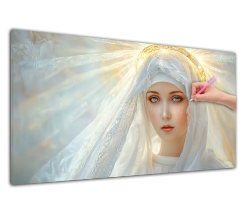 Diamond Painting XXL, 5D Engel Diamant Painting Bilder, Frau Diamond Malerei Set für Erwachsene und Anfänger, DIY Diamant Kunst Mosaikherstellung Bastelset Erwachsene für Haus Wanddeko, 80x160cm C-82 von Wuiddnng