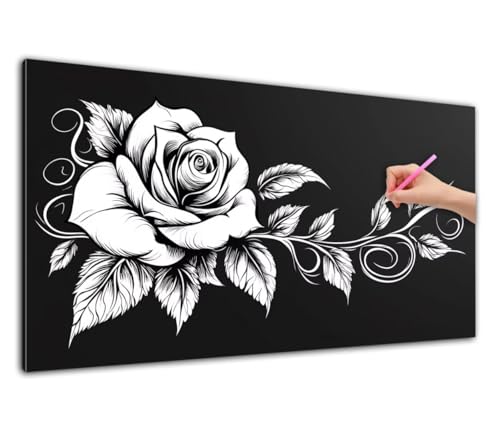 Diamond Painting XXL, 5D Rose Diamant Painting Bilder, Grau Diamond Malerei Set für Erwachsene und Anfänger, DIY Diamant Kunst Mosaikherstellung Bastelset Erwachsene für Haus Wanddeko, 100x200cm P-72 von Wuiddnng