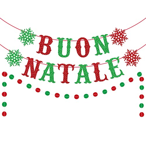 Buon Natale Italienisches Weihnachtsbanner für italienische Weihnachtsdekoration von Wulagogo