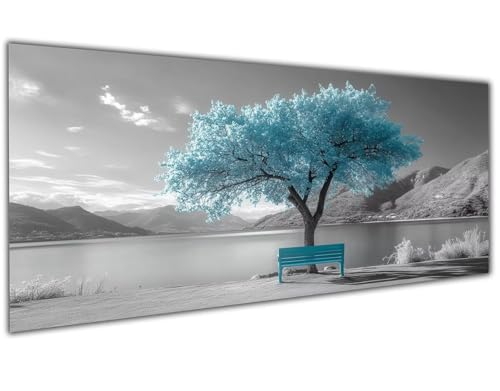 5D Diamond Painting Erwachsene Landschaft,Diamond Painting Zubehör Blue Tree Diamond Painting XXL,DIY Vollbohrer Diamant Painting Stickerei Set Kreuzstich,Diamond Painting Zimmer Deko 30x60cm-LL106 von Wuleogxi