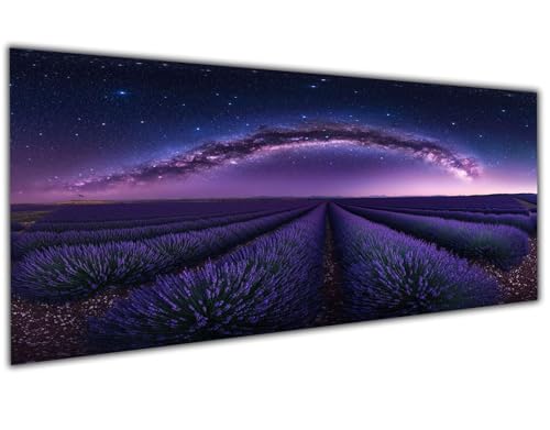 5D Diamond Painting Erwachsene Lila, Diamond Painting Zubehör Lavender Diamond Painting XXL, DIY Vollbohrer Diamant Painting Stickerei Set Kreuzstich, Diamond Painting für Zimmer Deko 30x60cm-LL69 von Wuleogxi