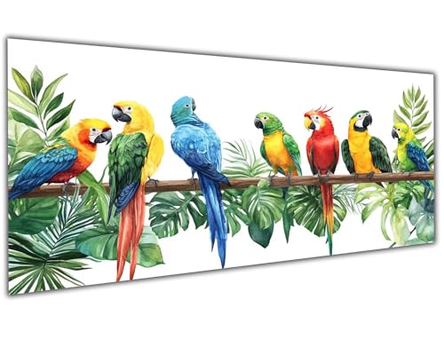 5D Diamond Painting Erwachsene Niedlich, Diamond Painting Zubehör Parrot Diamond Painting XXL, DIY Vollbohrer Diamant Painting Stickerei Set Kreuzstich, Diamond Painting für Zimmer Deko 30x60cm-LL93 von Wuleogxi