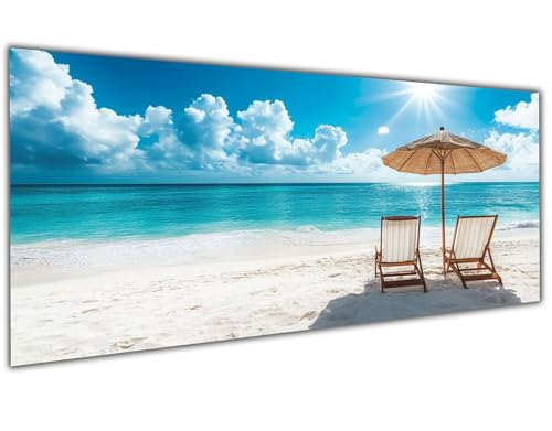 5D Diamond Painting Erwachsene Strand, Diamond Painting Zubehör Landscape Diamond Painting XXL, DIY Vollbohrer Diamant Painting Stickerei Set Kreuzstich, Diamond Painting für Zimmer Deko 30x60cm-LL149 von Wuleogxi