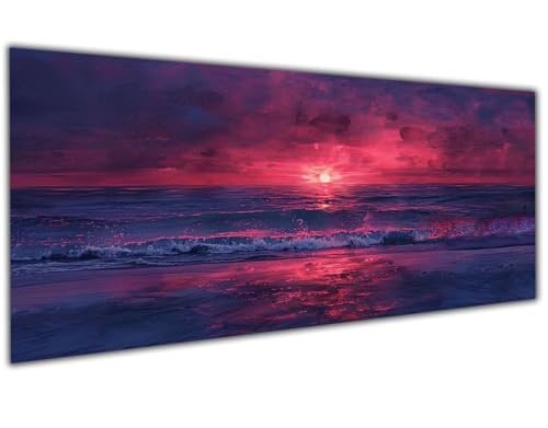 5D Diamond Painting Erwachsene Strand, Diamond Painting Zubehör Landscape Diamond Painting XXL, DIY Vollbohrer Diamant Painting Stickerei Set Kreuzstich, Diamond Painting für Zimmer Deko 30x60cm-LL923 von Wuleogxi