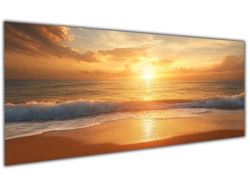 5D Diamond Painting Erwachsene Strand, Diamond Painting Zubehör Sunset Diamond Painting XXL, DIY Vollbohrer Diamant Painting Stickerei Set Kreuzstich, Diamond Painting für Zimmer Deko 30x60cm-LL60 von Wuleogxi