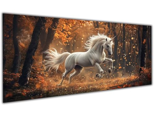 5D Diamond Painting Erwachsene Wald, Diamond Painting Zubehör Unicorn Diamond Painting XXL, DIY Vollbohrer Diamant Painting Stickerei Set Kreuzstich, Diamond Painting für Zimmer Deko 30x60cm-LL119 von Wuleogxi