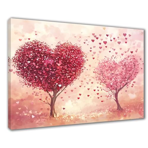 Baum Diamond Painting Erwachsene XXL 80x120 cm Diamond Painting Rosa, DIY 5D Kinder Diamant Bilder Eckige Steine Voll Zubehör Stickerei Kreuzstich Bastelset für Zimmer Deko, Geschenke Frauen F1-510 von Wuleogxi