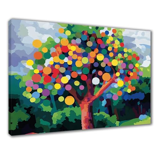 Bunt Diamond Painting Erwachsene XXL 30x40 cm Diamond Painting Baum, DIY 5D Kinder Diamant Bilder Eckige Steine Voll Zubehör Stickerei Kreuzstich Bastelset für Zimmer Deko, Geschenke Frauen F1-244 von Wuleogxi