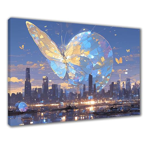 Diamond Painting Abstrakt Diamond Painting Erwachsene Groß XXL Stadt 40x50 cm Diamant Malerei Kinder Anfänger DIY 5D Mosaikherstellung Malen nach Zahlen Stickerei Deko, Geschenk zum Muttertag F1-325 von Wuleogxi