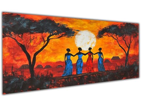 Diamond Painting Afrika Diamond Painting Zubehör Woman Diamond Painting Erwachsene Groß 50x100cm, DIY 5D Diamant Painting Bastelset Erwachsene für Deko Wohnzimmer, Geschenke für Frauen/Männer-LL139 von Wuleogxi