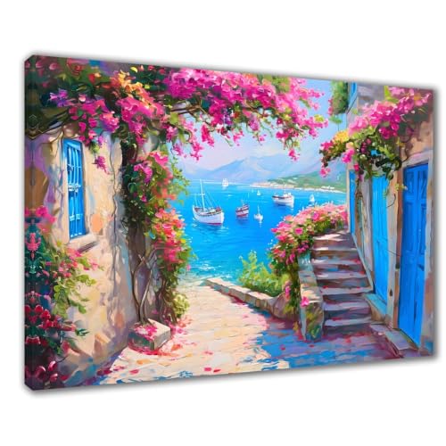 Diamond Painting Am Meer Diamond Painting Erwachsene Groß XXL Blume 30x50 cm Diamant Malerei Kinder Anfänger DIY 5D Mosaikherstellung Malen nach Zahlen Stickerei Deko, Geschenk zum Muttertag F1-27 von Wuleogxi