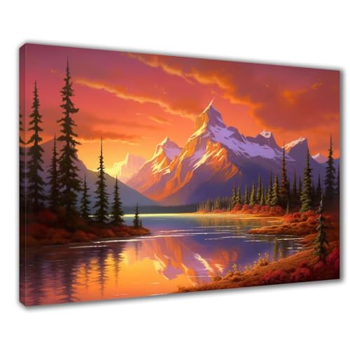 Diamond Painting Berg Diamond Painting Erwachsene Groß XXL See 80x100 cm Diamant Malerei Kinder Anfänger DIY 5D Mosaikherstellung Malen nach Zahlen Stickerei Deko, Geschenk zum Muttertag F1-420 von Wuleogxi