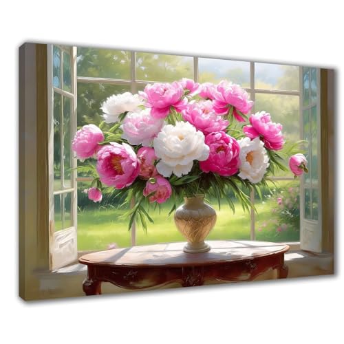 Diamond Painting Blumen Diamond Painting Erwachsene Groß XXL Nordeuropa 40x50 cm Diamant Malerei Kinder Anfänger DIY 5D Mosaikherstellung Malen nach Zahlen Stickerei Deko, Geschenk zum Muttertag F1-22 von Wuleogxi