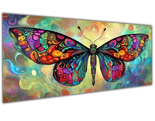 Diamond Painting Bunt Diamond Painting Zubehör Butterfly Diamond Painting Erwachsene Groß 50x100cm, DIY 5D Diamant Painting Bastelset Erwachsene für Deko Wohnzimmer, Geschenke für Frauen/Männer-LL89 von Wuleogxi