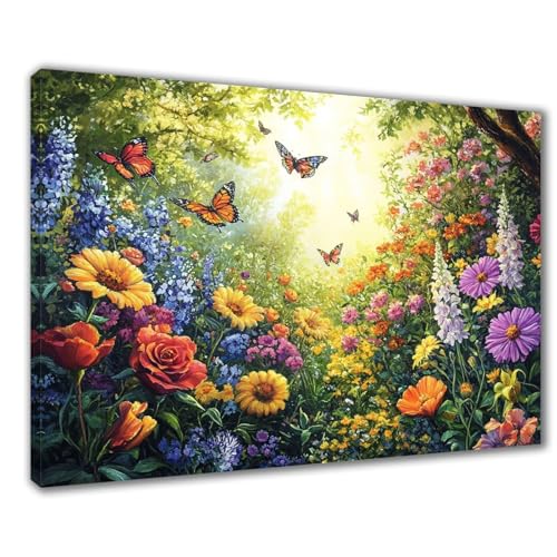 Diamond Painting Erwachsene Bunt Diamond Painting XXL 50x70 cm Blumen Diamant Malerei Kinder Anfänger DIY 5D Malen nach Zahlen Stickerei Bastelset Wohnzimmer Deko, Mädchen/Jungs Geschenk F1-144 von Wuleogxi