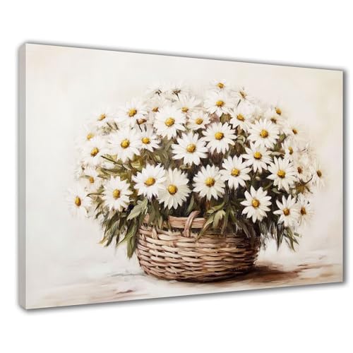 Diamond Painting Erwachsene Gänseblümchen Diamond Painting XXL 80x120 cm Weiß Diamant Malerei Kinder Anfänger DIY 5D Malen nach Zahlen Stickerei Bastelset Wohnzimmer Deko, Mädchen Geschenk F1-200 von Wuleogxi