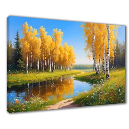 Diamond Painting Erwachsene Herbst Diamond Painting XXL 30x40 cm Landschaft Diamant Malerei Kinder Anfänger DIY 5D Malen nach Zahlen Stickerei Bastelset Wohnzimmer Deko, Mädchen/Jungs Geschenk F1-3 von Wuleogxi