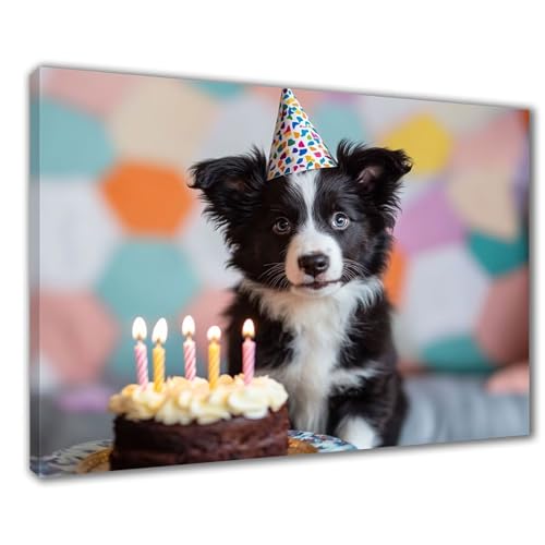 Diamond Painting Erwachsene Hund Diamond Painting XXL 60x90 cm Kuchen Diamant Malerei Kinder Anfänger DIY 5D Malen nach Zahlen Stickerei Bastelset Wohnzimmer Deko, Mädchen/Jungs Geschenk F1-458 von Wuleogxi