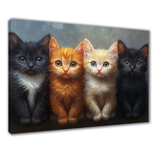 Diamond Painting Erwachsene Katze Diamond Painting XXL 80x100 cm Tier Diamant Malerei Kinder Anfänger DIY 5D Malen nach Zahlen Stickerei Bastelset Wohnzimmer Deko, Mädchen/Jungs Geschenk F1-532 von Wuleogxi