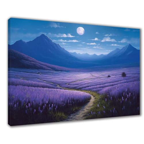 Diamond Painting Erwachsene Lavendel Diamond Painting XXL 30x40 cm Berg Diamant Malerei Kinder Anfänger DIY 5D Malen nach Zahlen Stickerei Bastelset Wohnzimmer Deko, Mädchen/Jungs Geschenk F1-540 von Wuleogxi