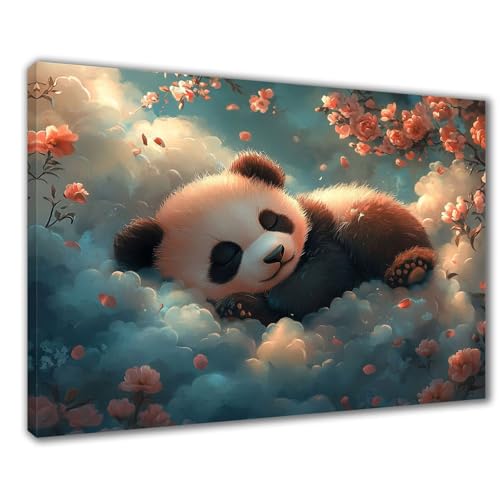 Diamond Painting Erwachsene Panda Diamond Painting XXL 50x70 cm Blume Diamant Malerei Kinder Anfänger DIY 5D Malen nach Zahlen Stickerei Bastelset Wohnzimmer Deko, Mädchen/Jungs Geschenk F1-447 von Wuleogxi