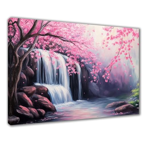 Diamond Painting Erwachsene Rosa Baum Diamond Painting XXL 80x120 cm Fallen Diamant Malerei Kinder Anfänger DIY 5D Malen nach Zahlen Stickerei Bastelset Wohnzimmer Deko, Mädchen/Jungs Geschenk F1-419 von Wuleogxi