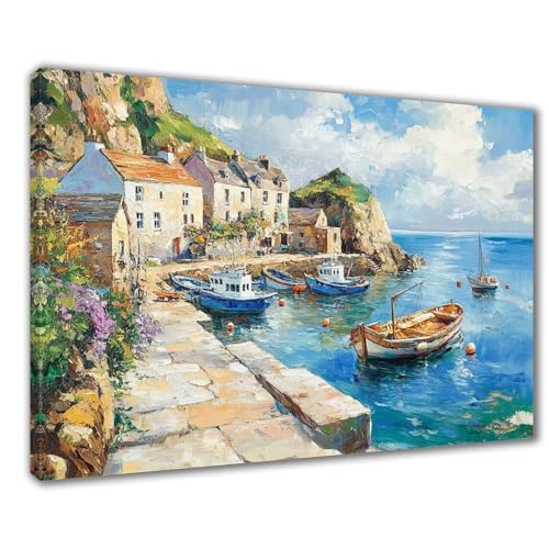 Diamond Painting Erwachsene Strand Diamond Painting XXL 40x50 cm Boot Diamant Malerei Kinder Anfänger DIY 5D Malen nach Zahlen Stickerei Bastelset Wohnzimmer Deko, Mädchen/Jungs Geschenk F1-272 von Wuleogxi