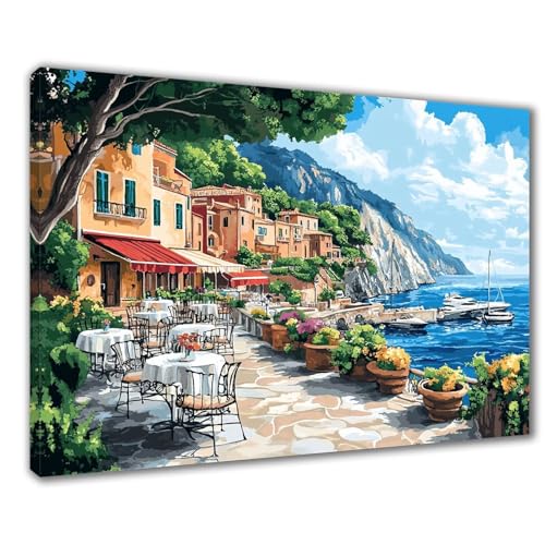 Diamond Painting Erwachsene Strand Diamond Painting XXL 70x90 cm Landschaft Diamant Malerei Kinder Anfänger DIY 5D Malen nach Zahlen Stickerei Bastelset Wohnzimmer Deko, Mädchen/Jungs Geschenk F1-222 von Wuleogxi