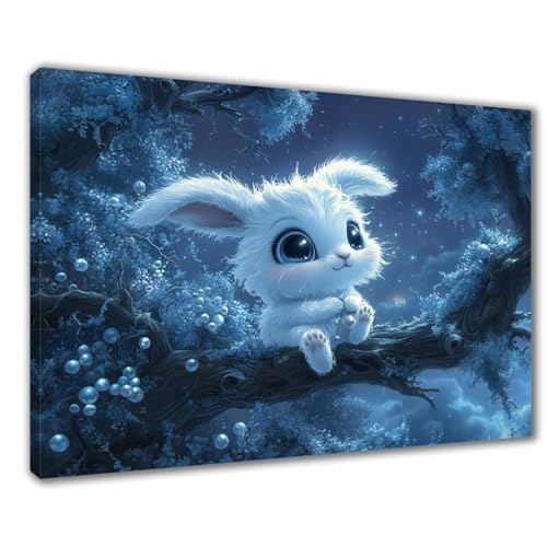 Diamond Painting Kaninchen Diamond Painting Erwachsene Groß XXL Wald 80x120 cm Diamant Malerei Kinder Anfänger DIY 5D Mosaikherstellung Malen nach Zahlen Stickerei Deko, Geschenk zum Muttertag F1-496 von Wuleogxi