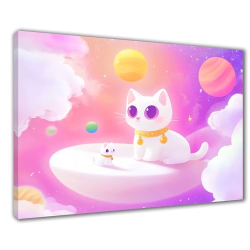 Diamond Painting Katze Diamond Painting Erwachsene Groß XXL Traum 60x80 cm Diamant Malerei Kinder Anfänger DIY 5D Mosaikherstellung Malen nach Zahlen Stickerei Deko, Geschenk zum Muttertag F1-498 von Wuleogxi