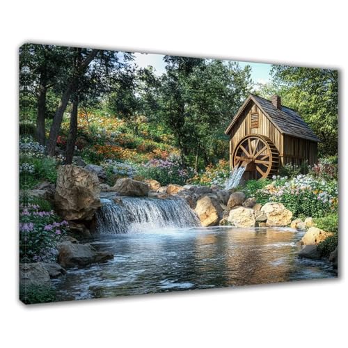 Diamond Painting Landschaft Diamond Painting Erwachsene Groß XXL Ländlich 80x120 cm Diamant Malerei Kinder Anfänger DIY 5D Malen nach Zahlen Stickerei Zuhause Deko, Geschenk zum Muttertag F1-136 von Wuleogxi