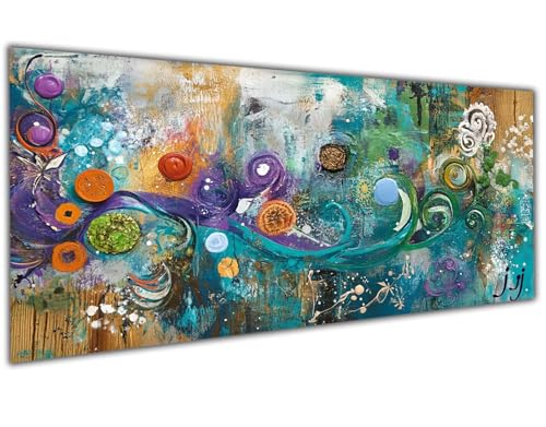 Diamond Painting XXL 100x200cm Abstrakt,DIY Diamond Painting Erwachsene Colorful Diamond Painting Kinder,5D Vollbohrer Diamant Painting Bilder Basteln Erwachsene für Zimmer Deko,Geschenke Frauen-LL72 von Wuleogxi