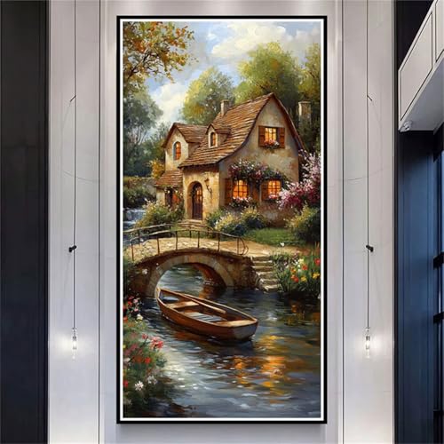 Diamond Painting XXL 100x200cm Ländlich,DIY Diamond Painting Erwachsene Landscape Diamond Painting Kinder,Vollbohrer Diamant Painting Bilder Basteln Erwachsene für Zimmer Deko,Geschenke Frauen-LL1160 von Wuleogxi