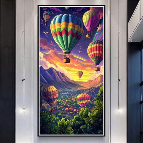 Diamond Painting XXL 100x200cm Landschaft,DIY Diamond Painting Erwachsene Balloon Diamond Painting Kinder,Vollbohrer Diamant Painting Bilder Basteln Erwachsene für Zimmer Deko,Geschenke Frauen-LL1150 von Wuleogxi