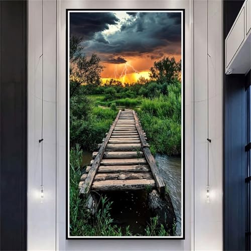 Diamond Painting XXL 100x200cm Landschaft,DIY Diamond Painting Erwachsene Nature Diamond Painting Kinder,Vollbohrer Diamant Painting Bilder Basteln Erwachsene für Zimmer Deko,Geschenke Frauen-LL1155 von Wuleogxi