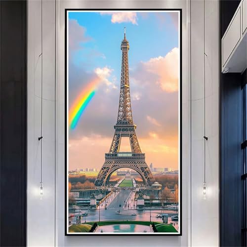 Diamond Painting XXL 100x200cm Paris,DIY Diamond Painting Erwachsene Landscape Diamond Painting Kinder,5D Vollbohrer Diamant Painting Bilder Basteln Erwachsene für Zimmer Deko,Geschenke Frauen-LL1164 von Wuleogxi