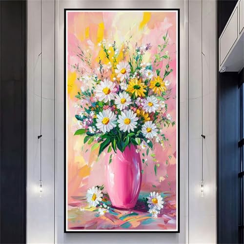 Diamond Painting XXL 100x200cm Retro, DIY Diamond Painting Erwachsene Daisy Diamond Painting Kinder, 5D Vollbohrer Diamant Painting Bilder Basteln Erwachsene für Zimmer Deko, Geschenke Frauen-LL1144 von Wuleogxi