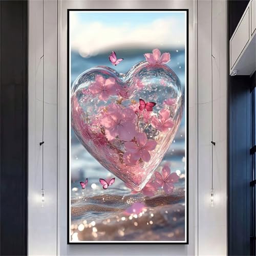 Diamond Painting XXL 100x200cm Strand,DIY Diamond Painting Erwachsene Flowers Diamond Painting Kinder,5D Vollbohrer Diamant Painting Bilder Basteln Erwachsene für Zimmer Deko,Geschenke Frauen-LL1207 von Wuleogxi