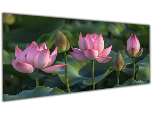 Diamond Painting XXL 40x80cm Lotus, DIY Diamond Painting Erwachsene Red Diamond Painting Kinder, 5D Vollbohrer Diamant Painting Bilder Basteln Erwachsene für Zimmer Deko, Geschenke für Frauen-LL931 von Wuleogxi