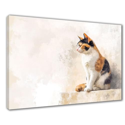 Katze Diamond Painting Erwachsene XXL 70x90 cm Diamond Painting Fantasie, DIY 5D Kinder Diamant Bilder Eckige Steine Voll Zubehör Stickerei Kreuzstich Bastelset für Zimmer Deko Geschenke F1-460 von Wuleogxi